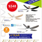 FANCO RITO PLUS 46" 56" DC Motor Ceiling Fan with 3 Tone LED Light Kit and Remote Control | Guan Seng Electrical