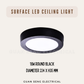 Premium Luz LED 12W 18W 24W Ceiling light Surface Mounted Downlight
