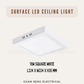 Premium Luz LED 12W 18W 24W Ceiling light Surface Mounted Downlight
