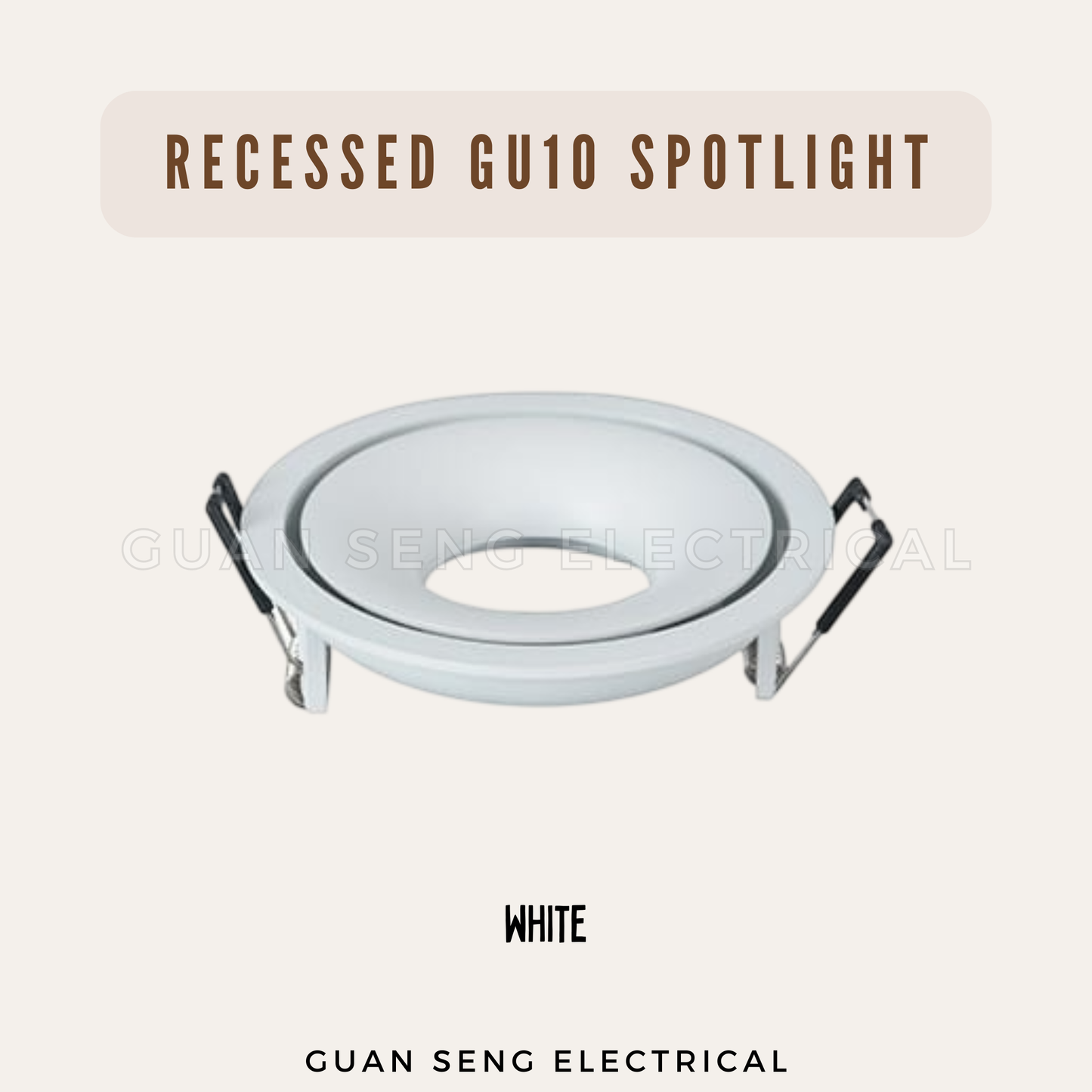 Recessed GU10 Spotlight Downlight Round Black White