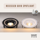 Recessed GU10 Spotlight Downlight Round Black White