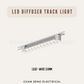 LED Diffuser Track Light 20W 24W 40W Black White | Guan Seng Electrical