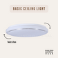 Basic LED Ceiling Light 24W 36W 40W 48W – Daylight 3 Tone | Guan Seng Electrical Singapore