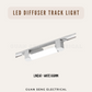 LED Diffuser Track Light 20W 24W 40W Black White | Guan Seng Electrical