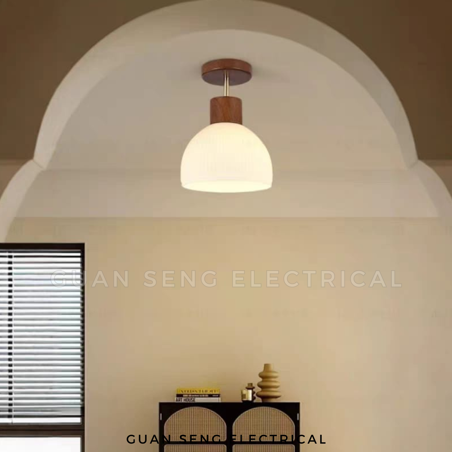 Okinawa Wooden Ceiling Light Living Room Corridor Bedroom Balcony