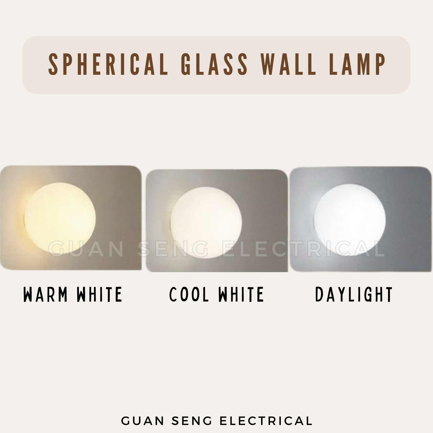 Modern Spherical Glass Wall Lamp