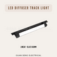 LED Diffuser Track Light 20W 24W 40W Black White | Guan Seng Electrical