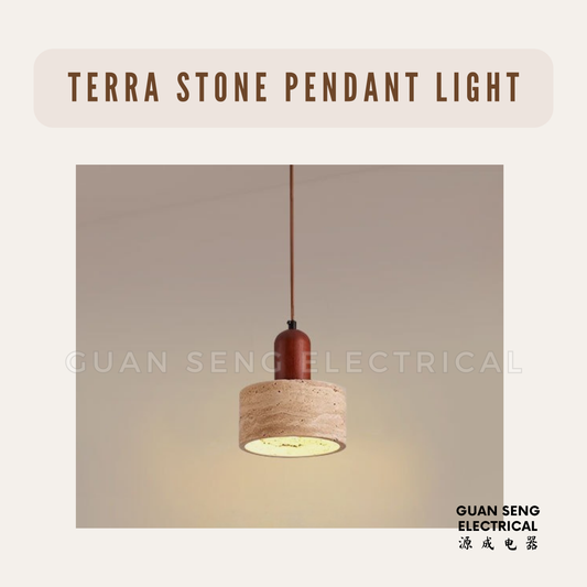 Terra Stone Pendant Light E27 Bulb | Guan Seng Electrical