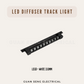 LED Diffuser Track Light 20W 24W 40W Black White | Guan Seng Electrical