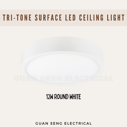 Premium Tri-Tone 3Tone LED Ceiling light Surface Mounted Downlight 12W 18W 24W