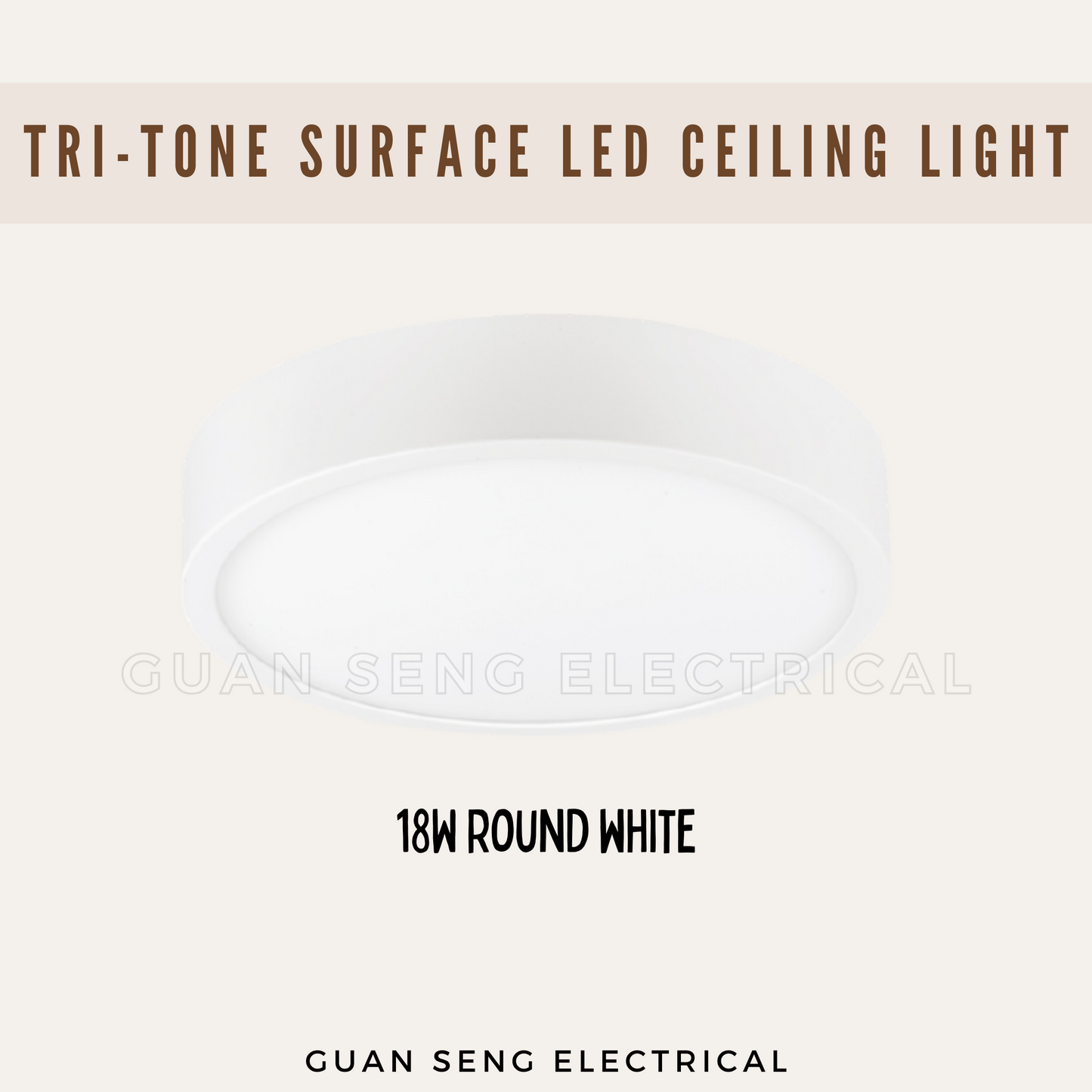 Premium Tri-Tone 3Tone LED Ceiling light Surface Mounted Downlight 12W 18W 24W