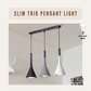 Slim Trio Pendant Light E27 Bulb
