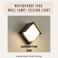 LED Waterproof Wall Lamp Ceiling Light IP65 3Tone 15W 20W Indoor Outdoor