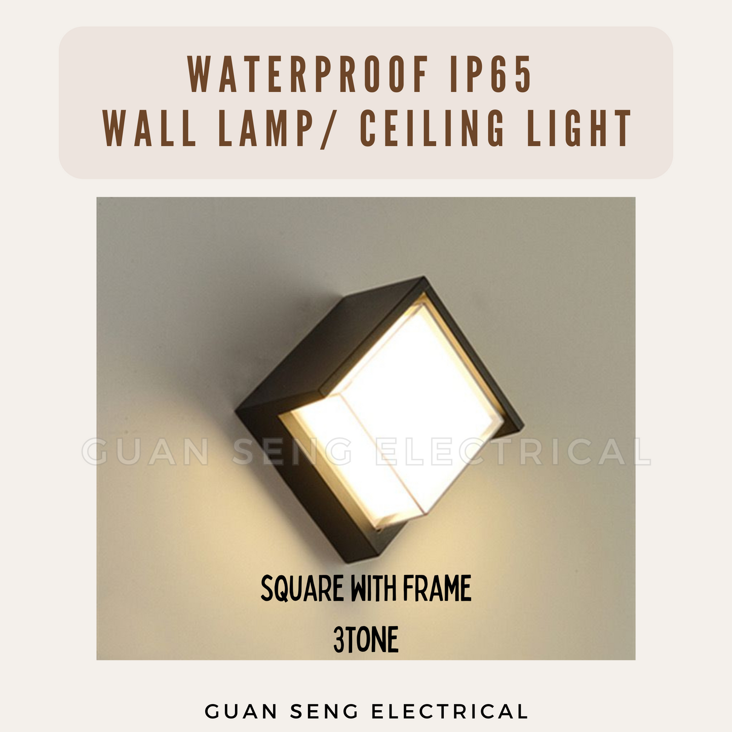 LED Waterproof Wall Lamp Ceiling Light IP65 3Tone 15W 20W Indoor Outdoor