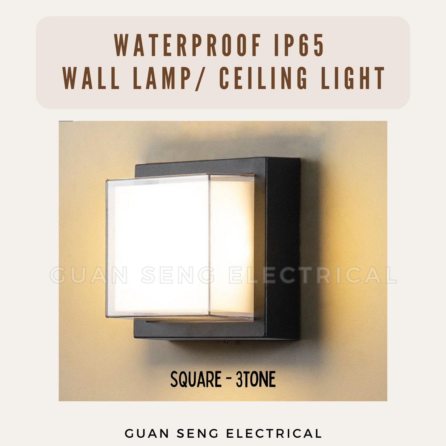 LED Waterproof Wall Lamp Ceiling Light IP65 3Tone 15W 20W Indoor Outdoor