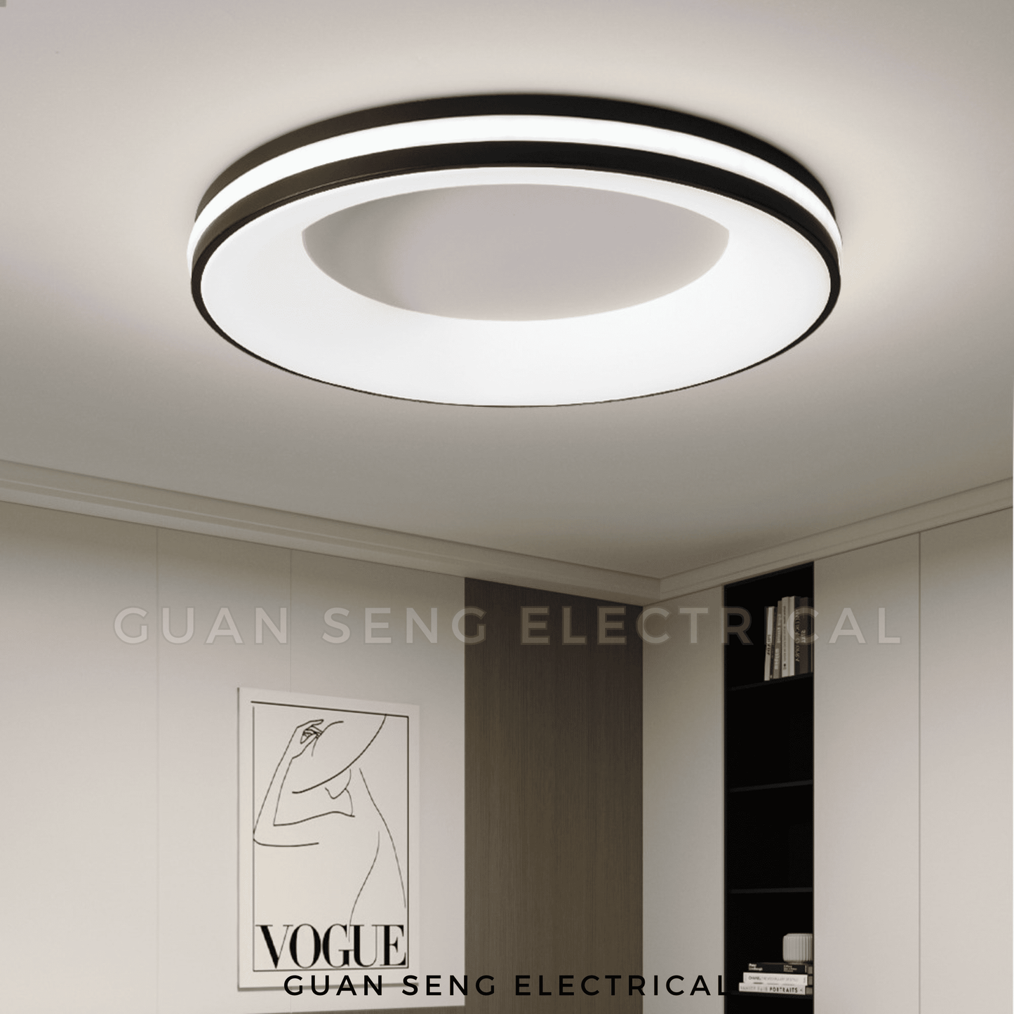 Nordic Halo LED Ceiling Light 80W 3Tone