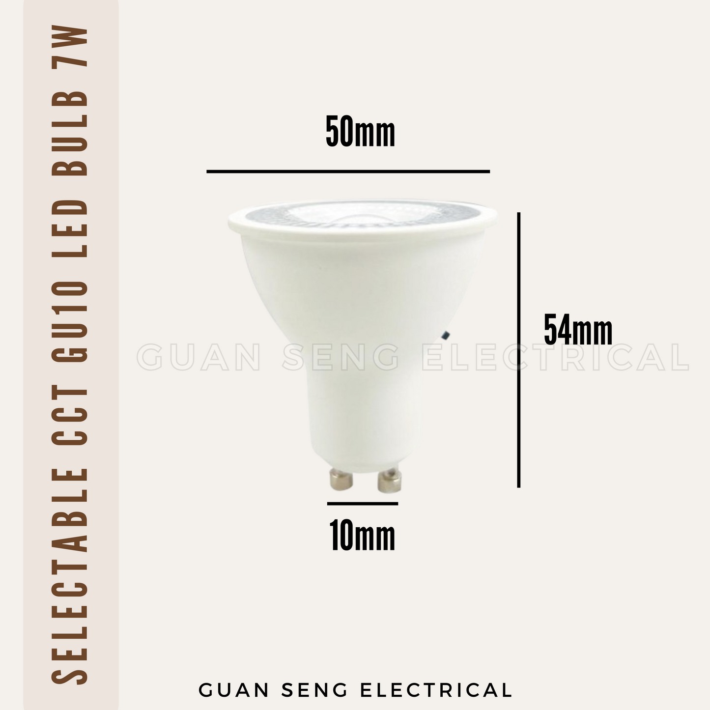 Selectable CCT GU10 LED Bulb 7W Warm White Cool White Daylight