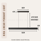 Kira Linear Pendant Light 40W 3Tone Tri-Tone