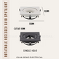Rotatable Recessed GU10 Spotlight Downlight Double Head Square Double Axis Black White