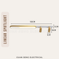 Linear Spotlight Ceiling Light Black Gold Cool White
