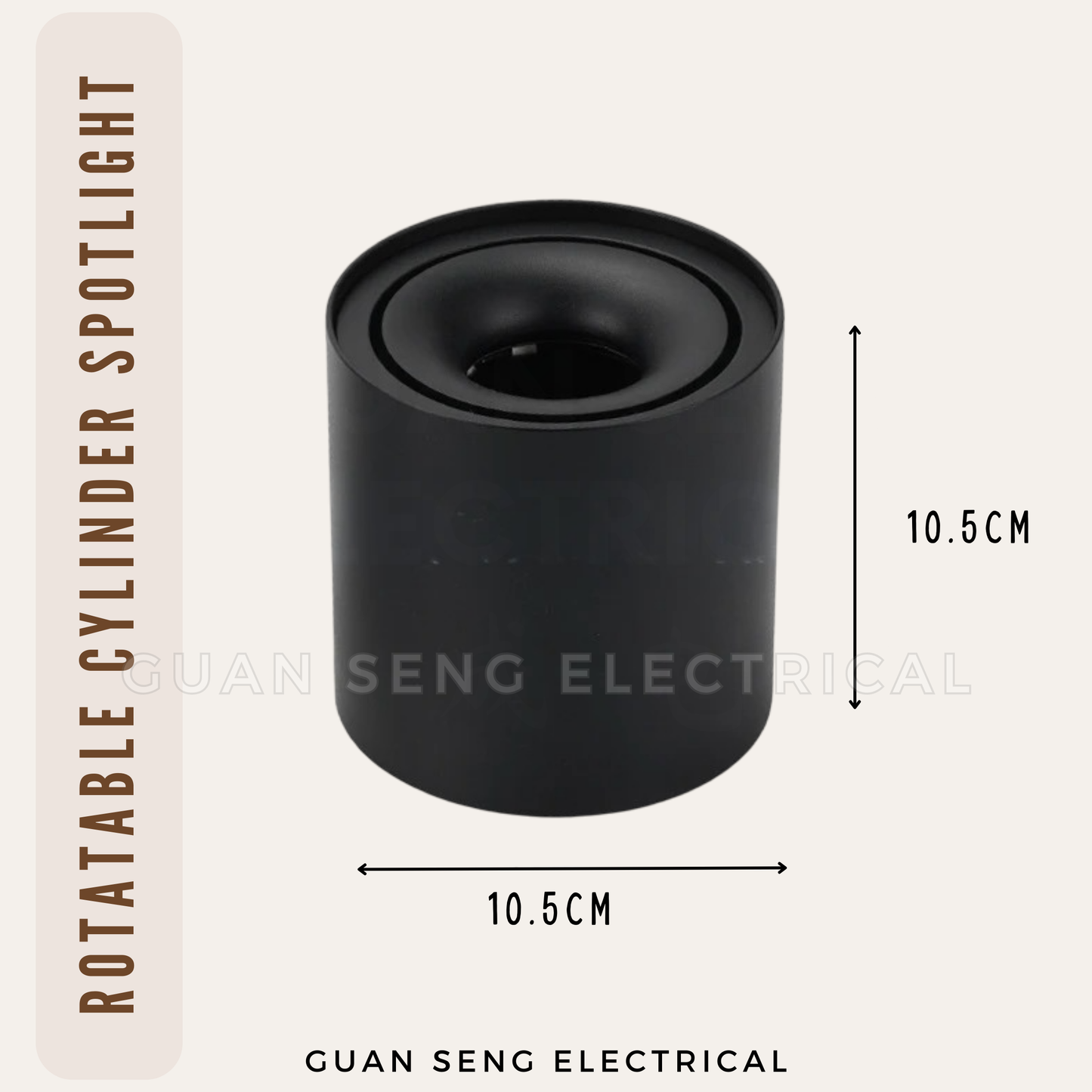 LED GU10 Rotatable Cylinder Spotlight Black White