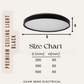 Premium Black White LED Ceiling Light 24W 36W 48W - Daylight Cool White Warm White 3 Tone