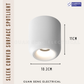 Sleek Curved Surface Mounted Spotlight 12W Daylight Warm White Cool White Tri Tone
