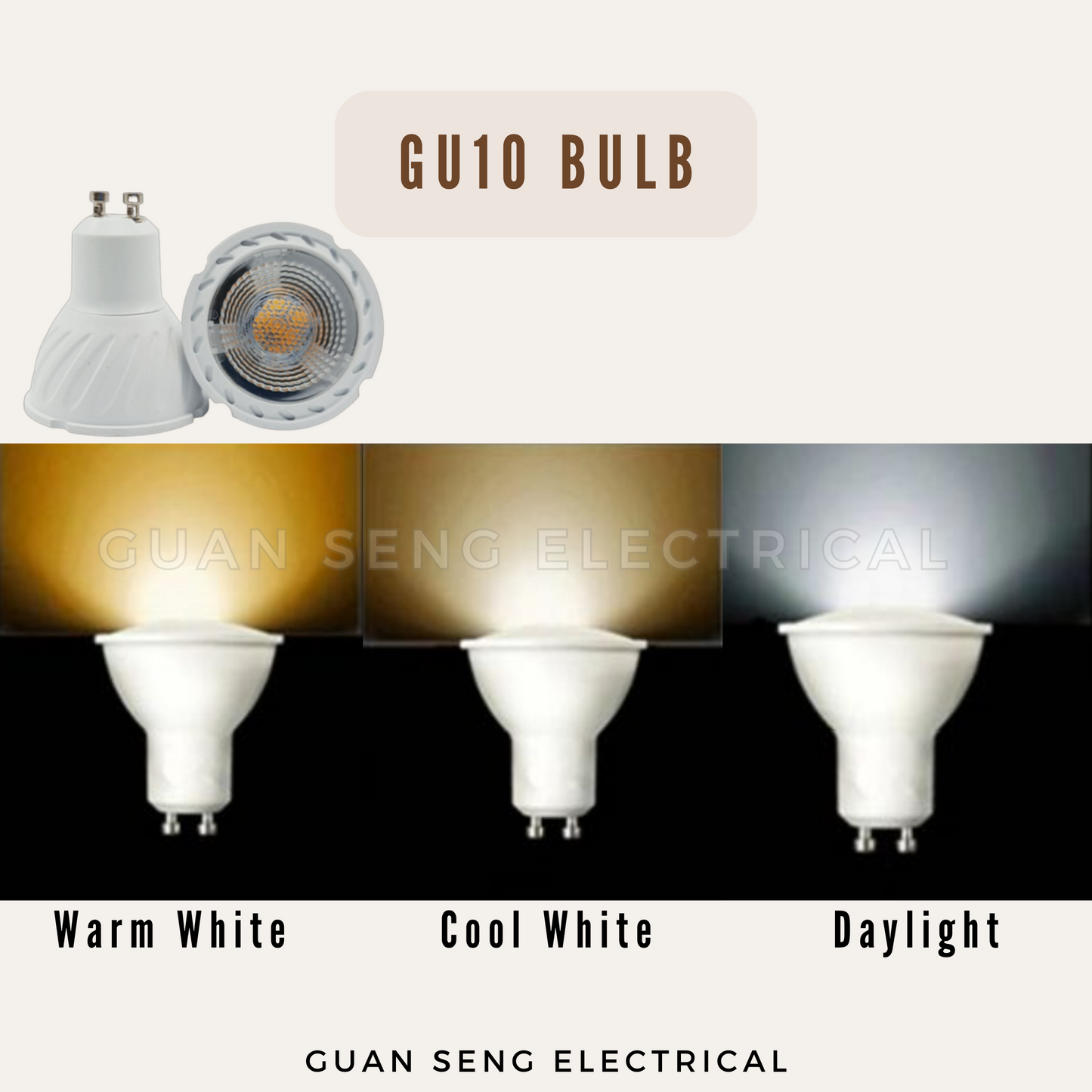 [Bundle of 4] GU10 LED Bulb 6W Spotlight Track Light Downlight 3000K 4000K 6500K