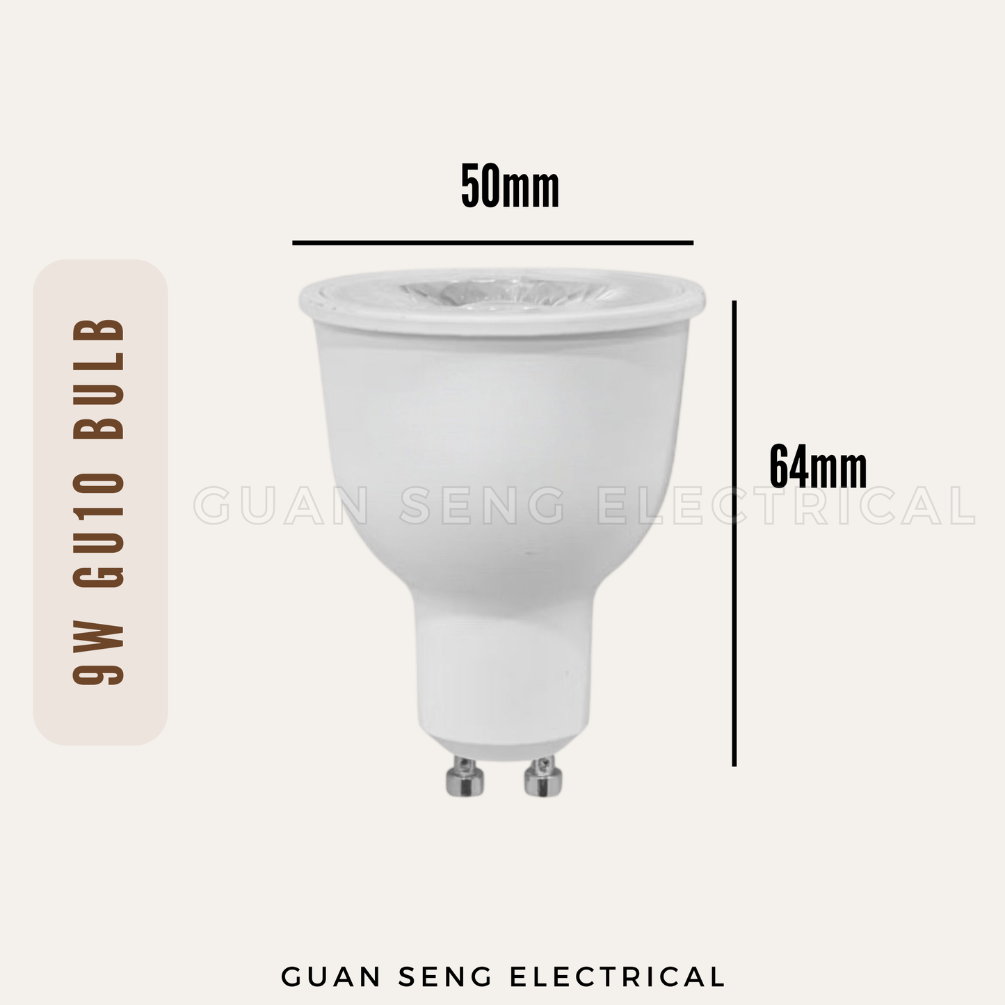 GU10 LED Bulb 9W Spotlight Track Light Downlight 3000K 4000K 6500K