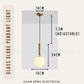 Frosted Glass Globe Pendant Light Gold E27 | Guan Seng Electrical