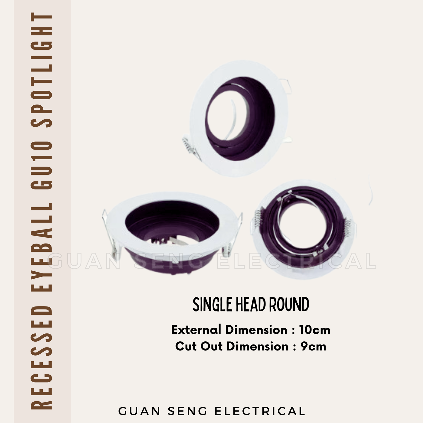 Recessed Eyeball GU10 Spotlight