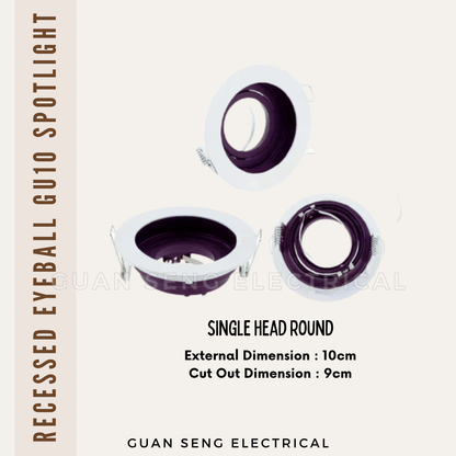 Recessed Eyeball GU10 Spotlight