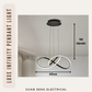 Luxe Infinity Pendant Light White Black Gold | Guan Seng Electrical