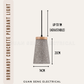 Normandy Concrete Pendant Light E27 Bulb Light Grey Black