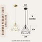 Diamond Pendant Light Black Gold E27 Bulb | Guan Seng Electrical