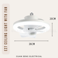 E27 Base Ceiling Light with Fan Remote Controller Dimmable 3 Speed 360 Rotation