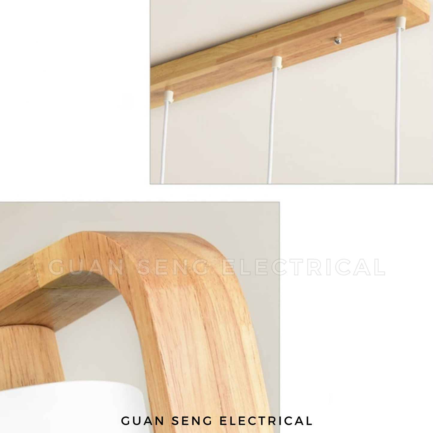 Scandi White Pendant Light E27 Bulb
