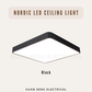 Nordic Black White Square Ceiling Light Daylight 3Tone