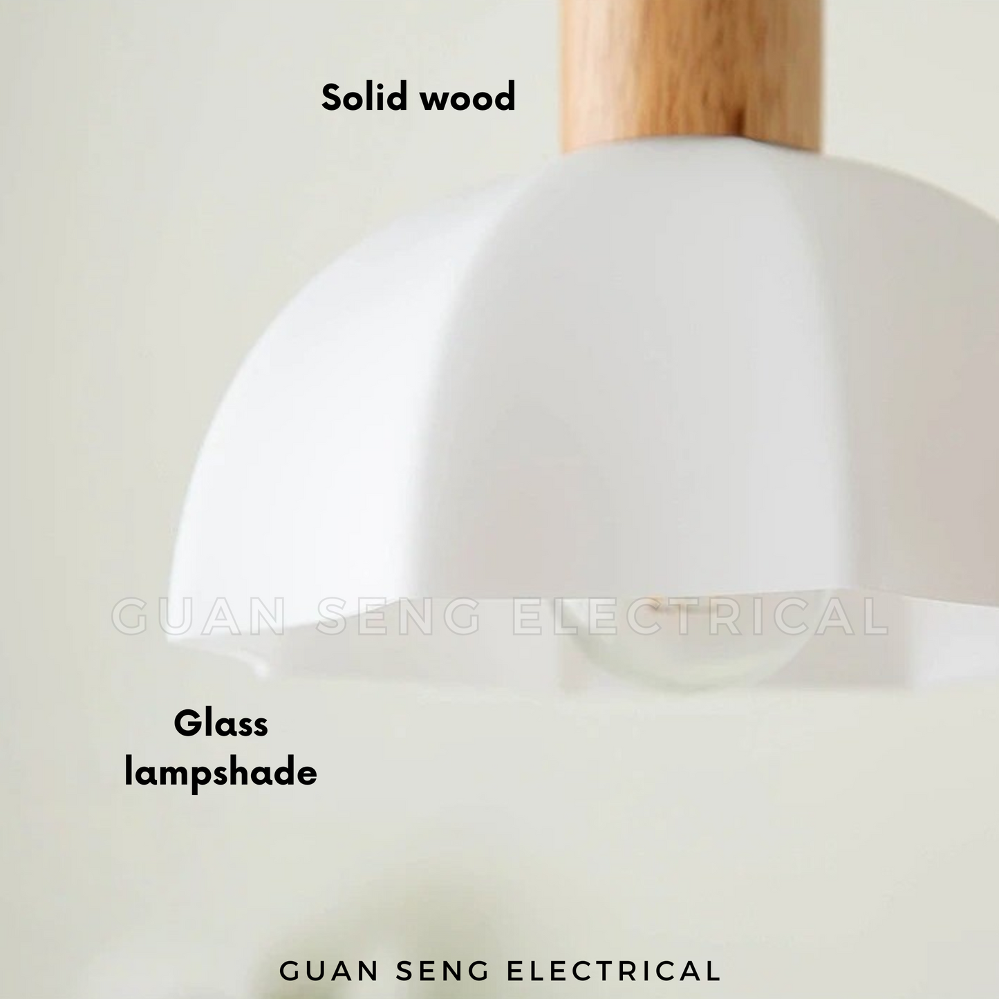 Tulip Glass Pendant Light E27 Bulb