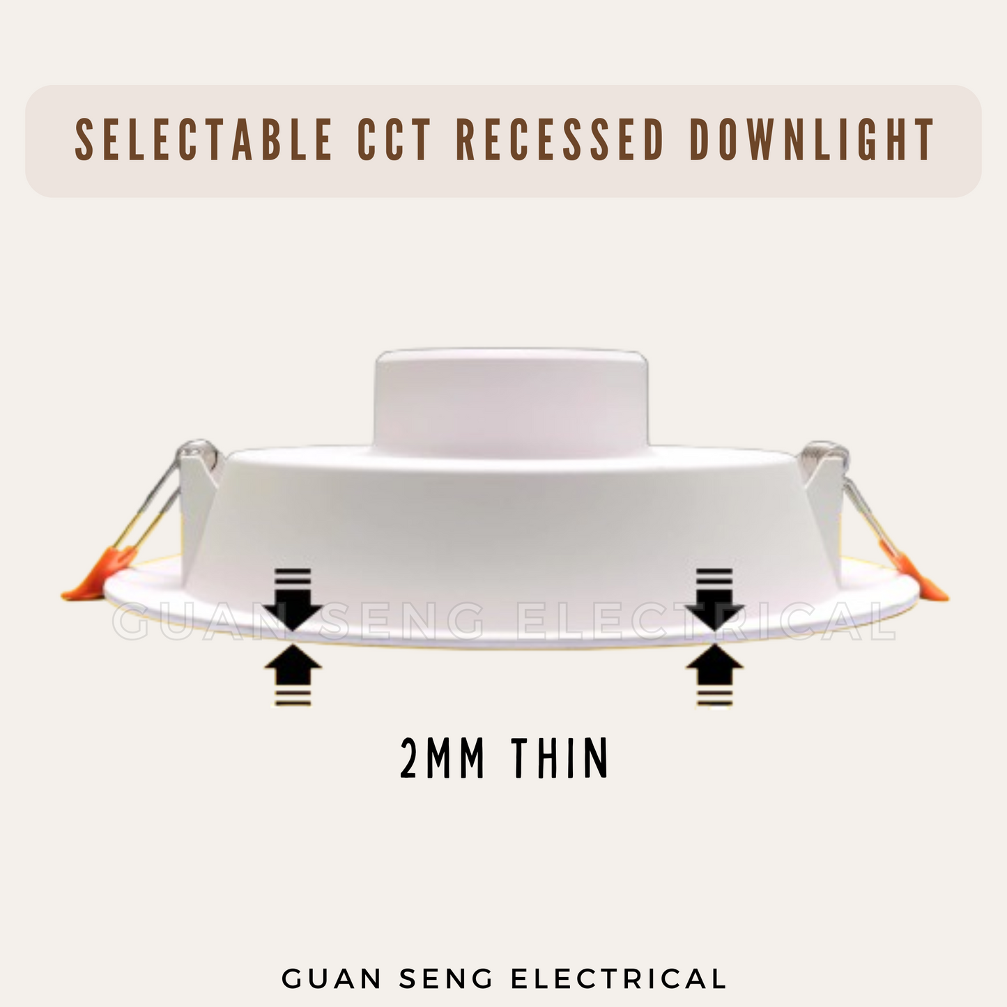 Selectable CCT Round Recessed Downlight 12W 18W