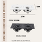Rotatable Recessed GU10 Spotlight Downlight Double Head Square Double Axis Black White