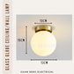 Frosted Glass Globe Wall Light Ceiling Light Black Gold G9 E27