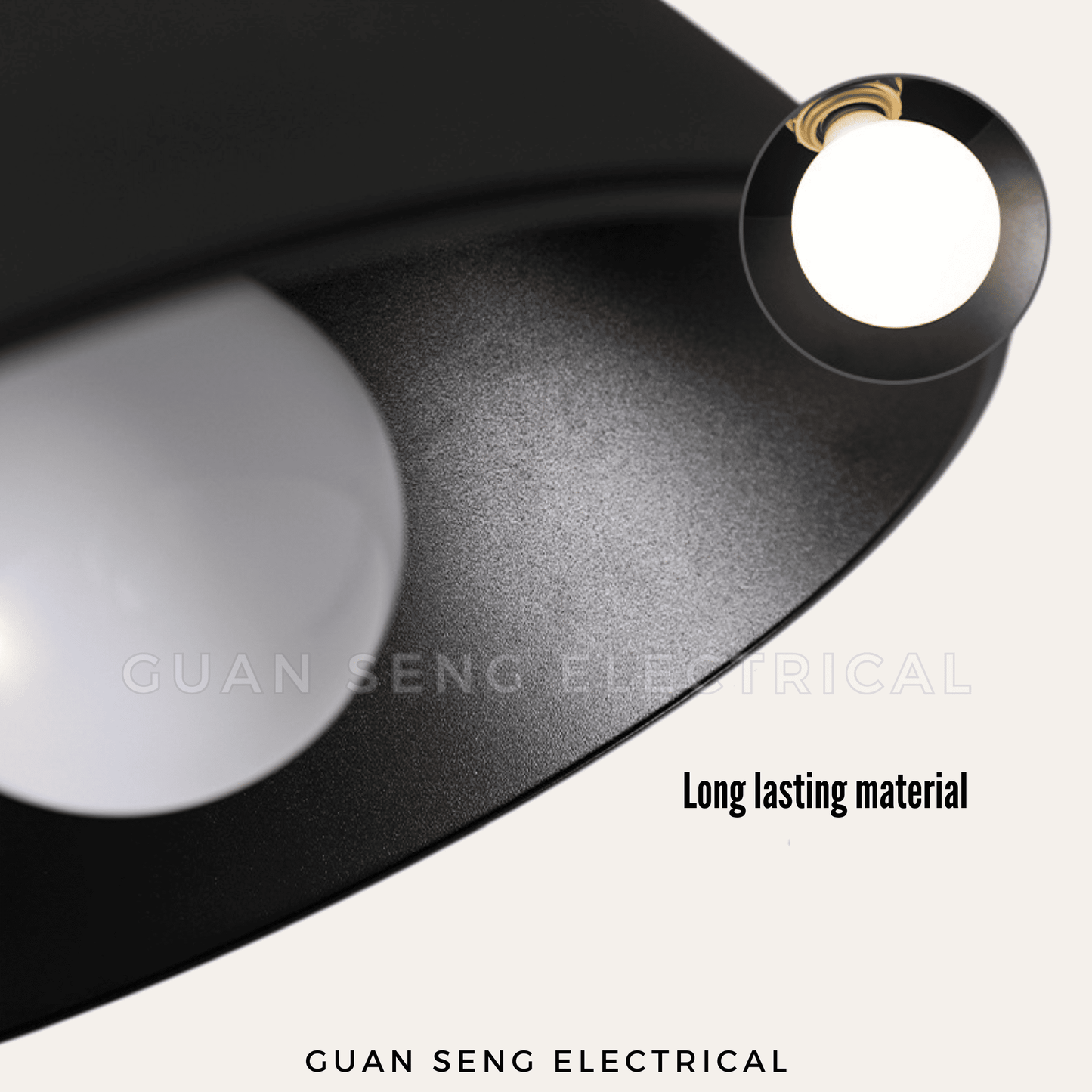 Urban Glow Ceiling Light Black White E27