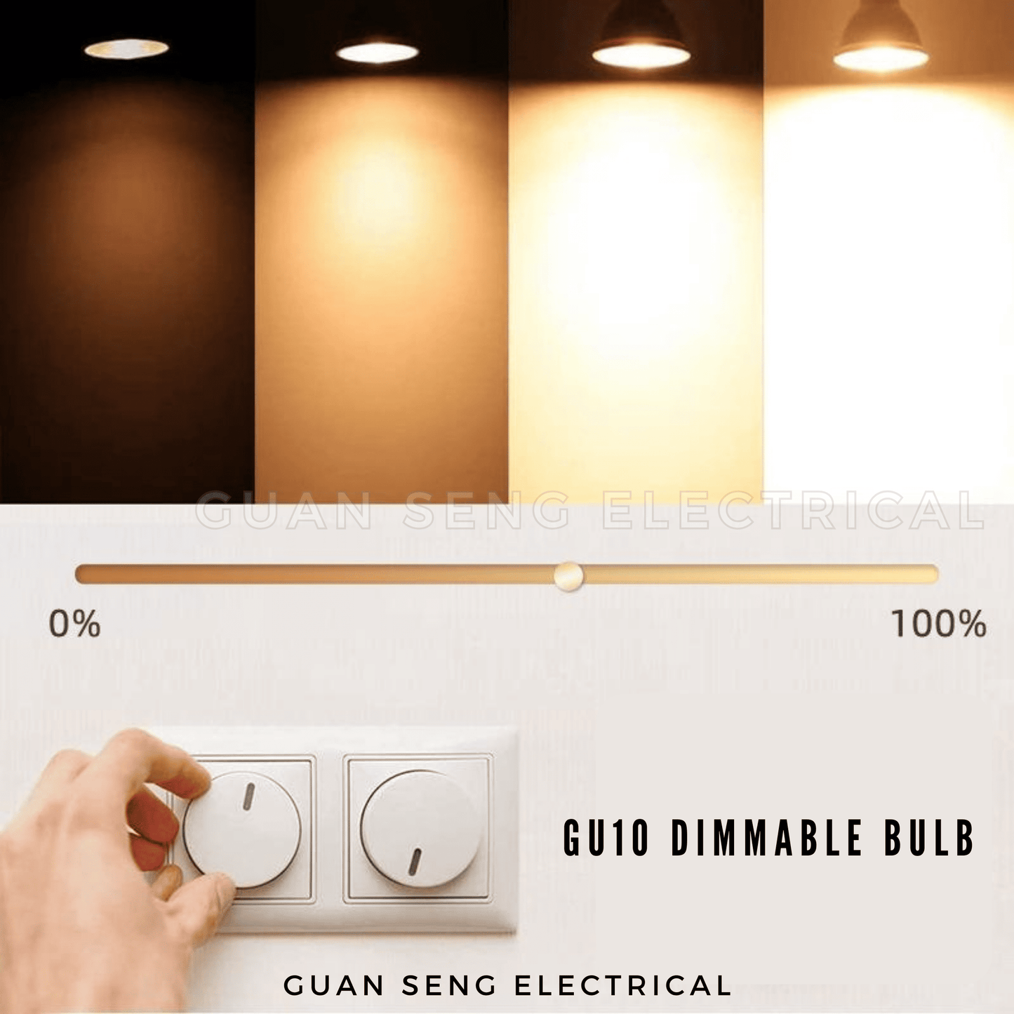 GU10 Dimmable LED Bulb 5W Warm White Spotlight Track Light Downlight