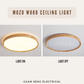 Mozu Real Wood Ceiling Light 36W 40W 48W – Daylight 3 Tone | Guan Seng Electrical Singapore
