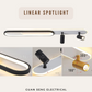 Linear Spotlight Ceiling Light Black Gold Cool White