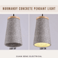 Normandy Concrete Pendant Light E27 Bulb Light Grey Black