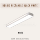 Nordic Rectangle Black White Ceiling Light