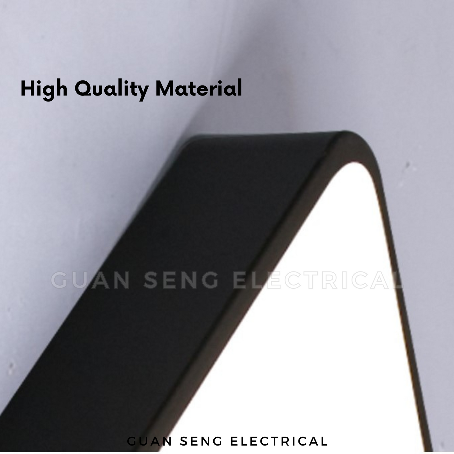 Nordic Black White Rectangle Ceiling Light Daylight 3Tone 48W