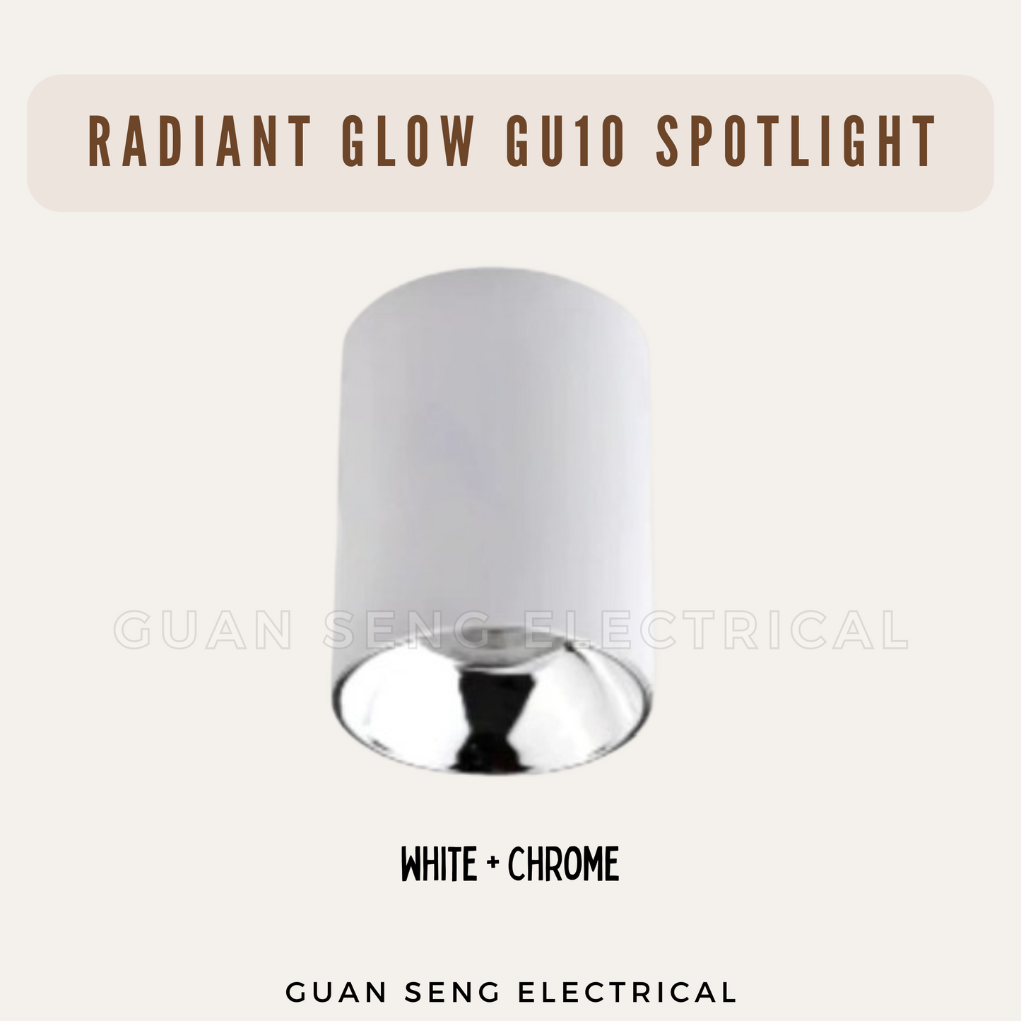 Radiant Glow Surface Mounted LED GU10 Spotlight Black White